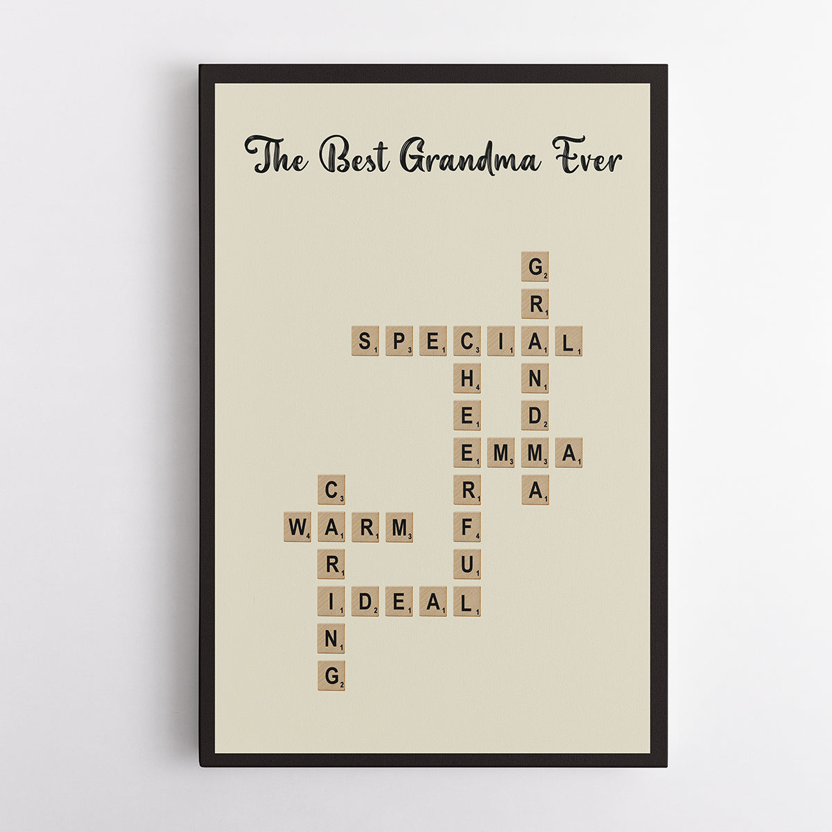 Best Grandma Ever - Scrabble Canvas