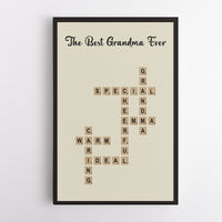 Thumbnail for Best Grandma Ever - Scrabble Canvas