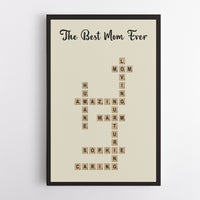 Thumbnail for Best Mom Ever - Scrabble Canvas