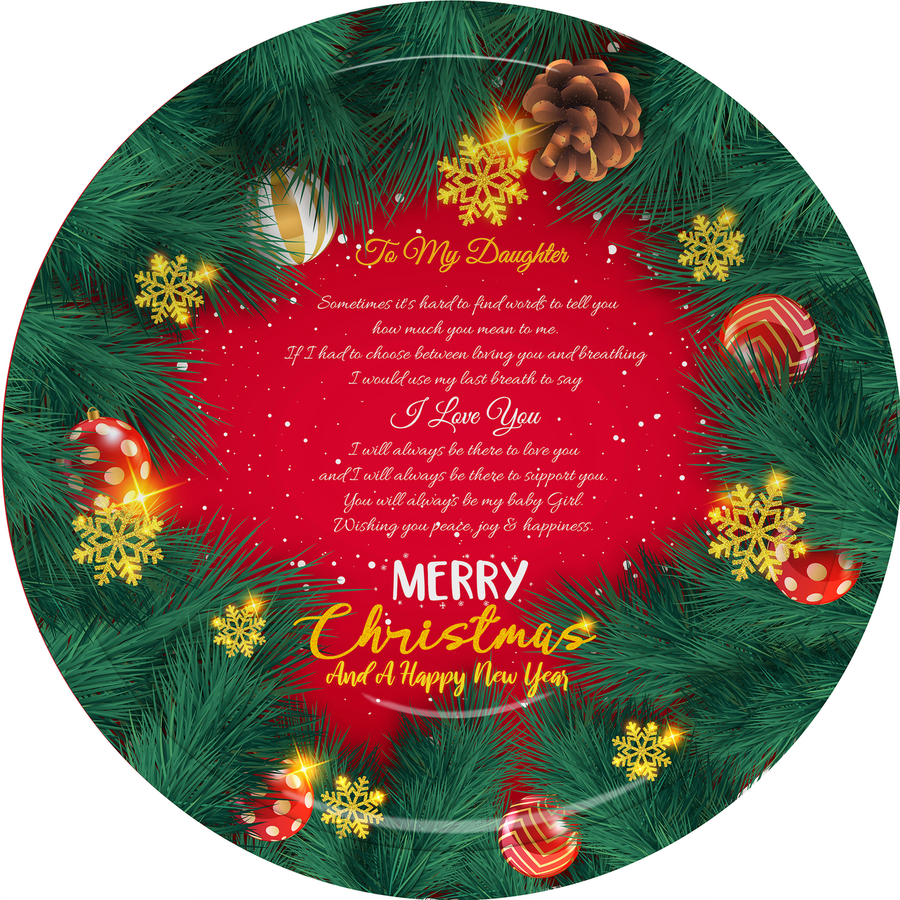 Christmas Plate - Sometimes it's hard to find words to tell you