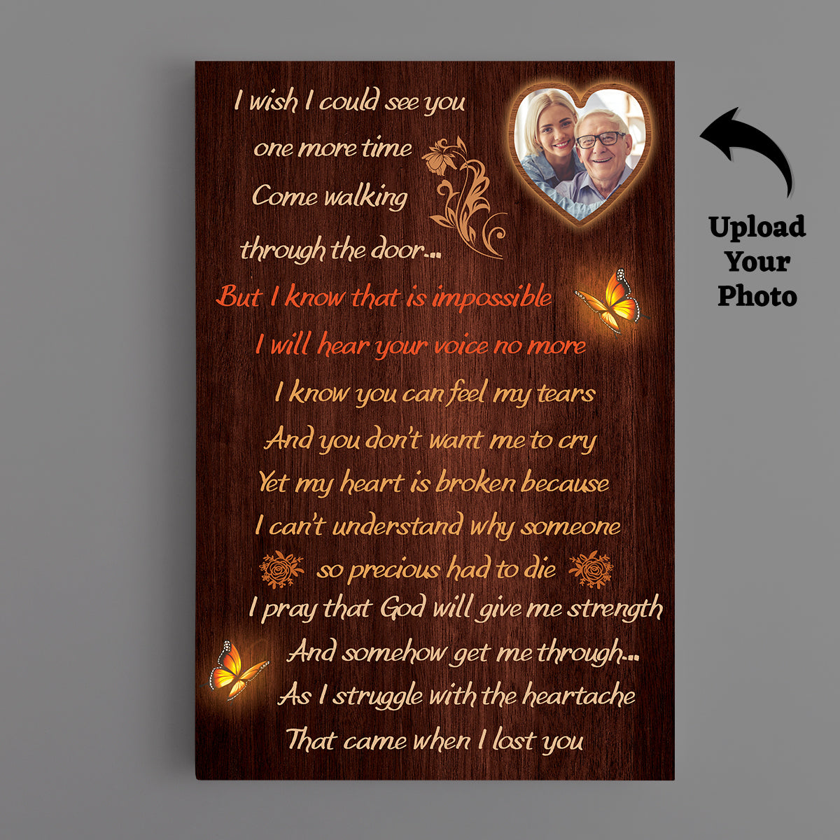Father's Day Memorial Canvas - I Wish I Could See You One More Time