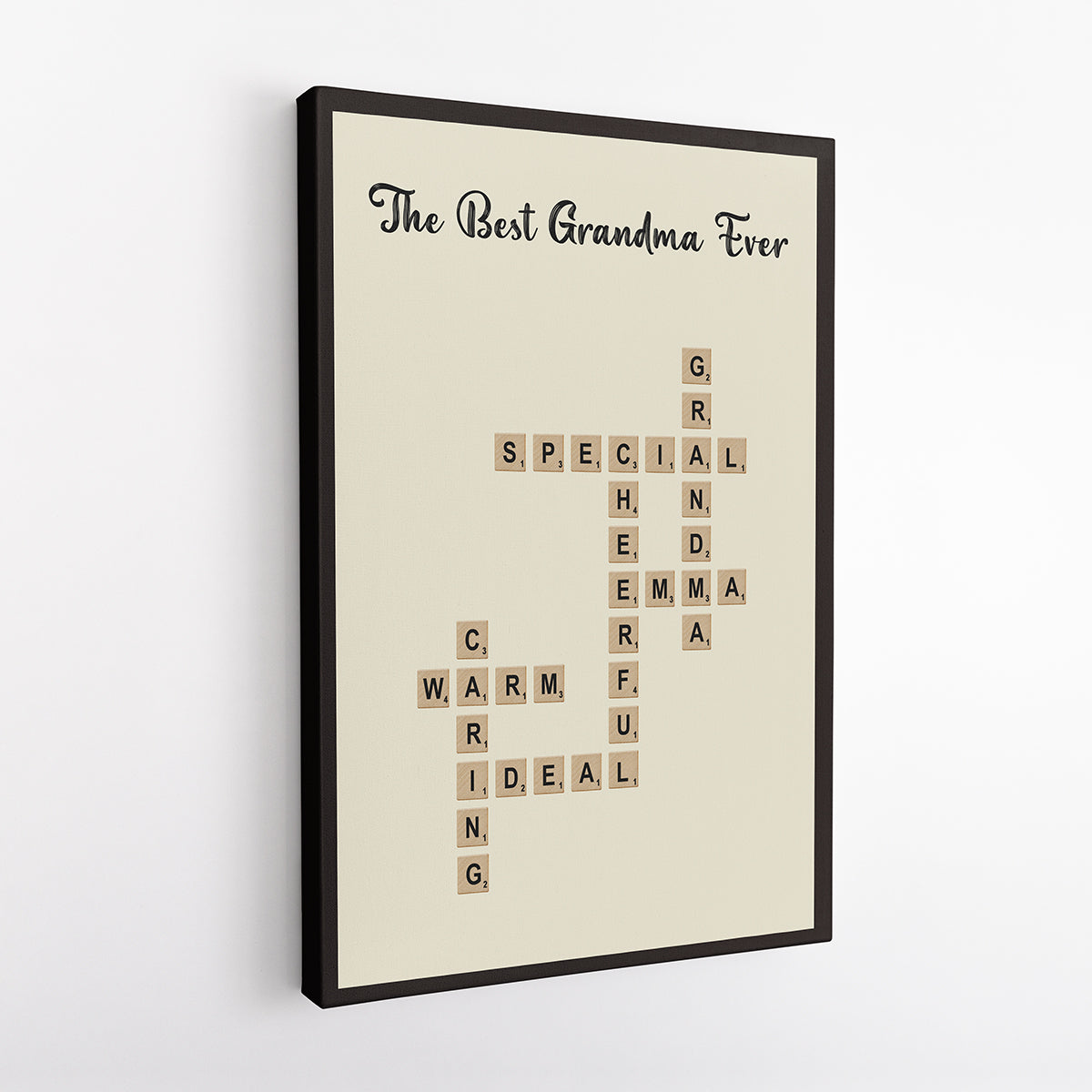 Best Grandma Ever - Scrabble Canvas