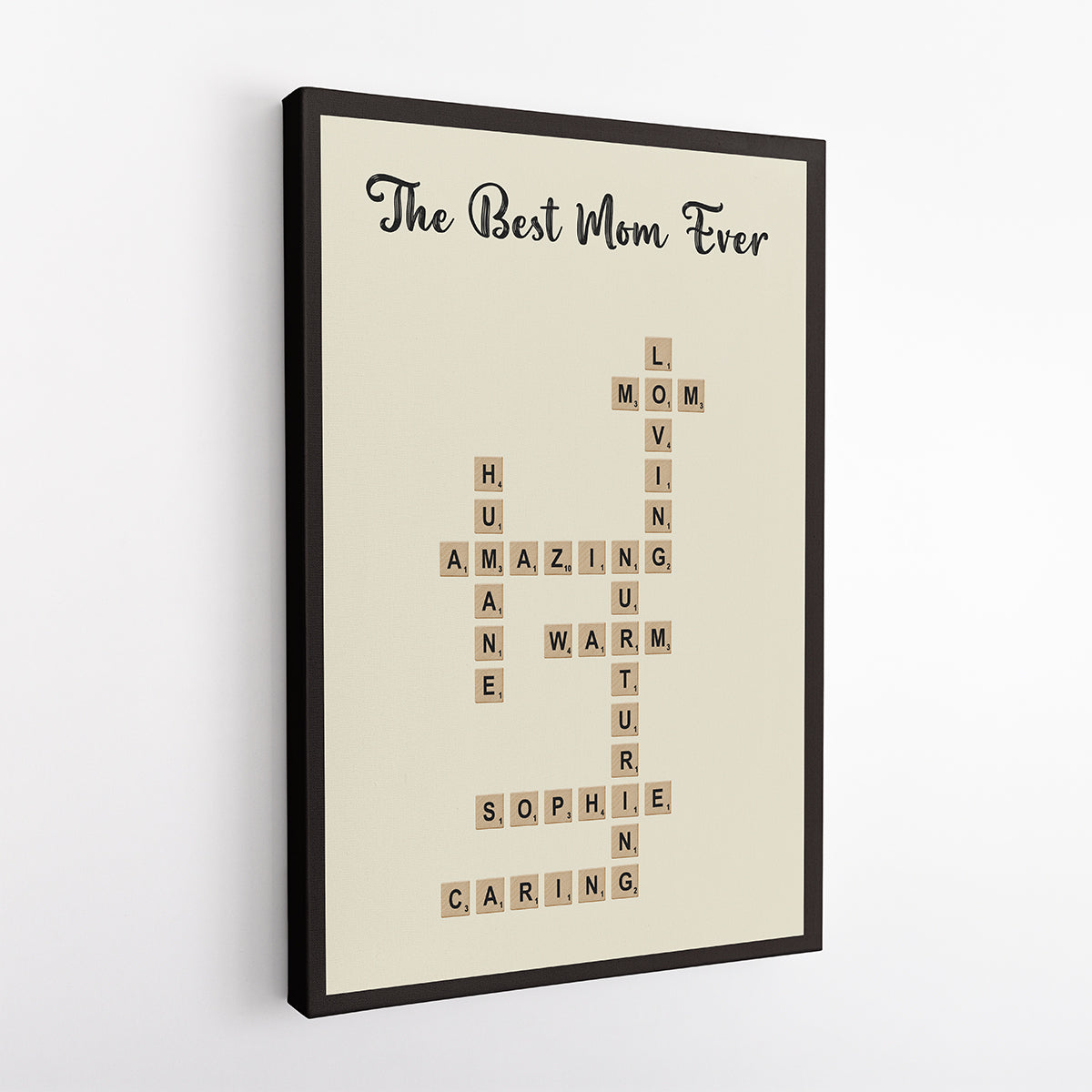 Best Mom Ever - Scrabble Canvas