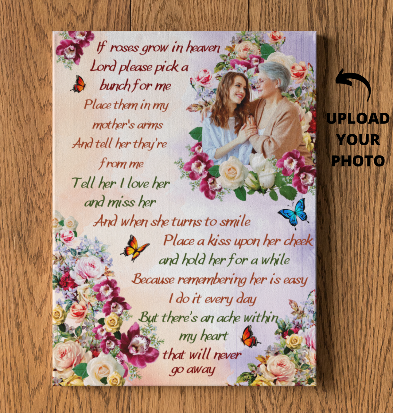 Mother's Day Memorial Canvas - If Roses Grow In Heaven