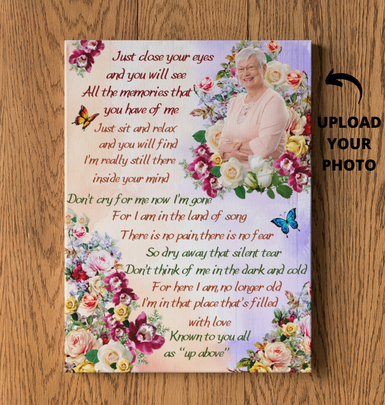 Mother's Day Memorial Canvas - Just Close Your Eyes