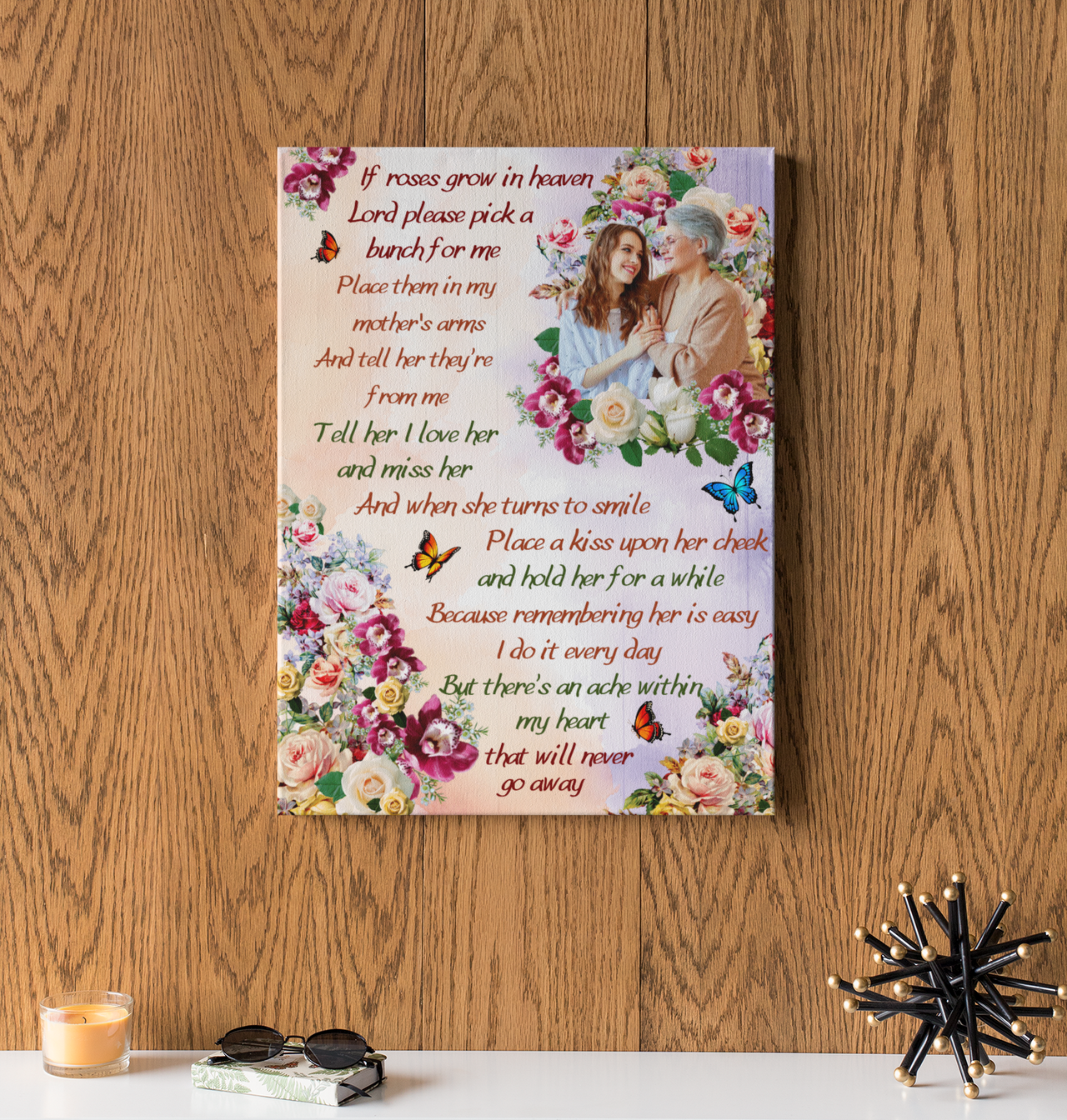 Mother's Day Memorial Canvas - If Roses Grow In Heaven
