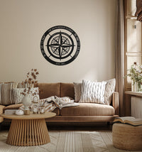 Thumbnail for Personalized Compass Metal Sign - There's No Place Like Home