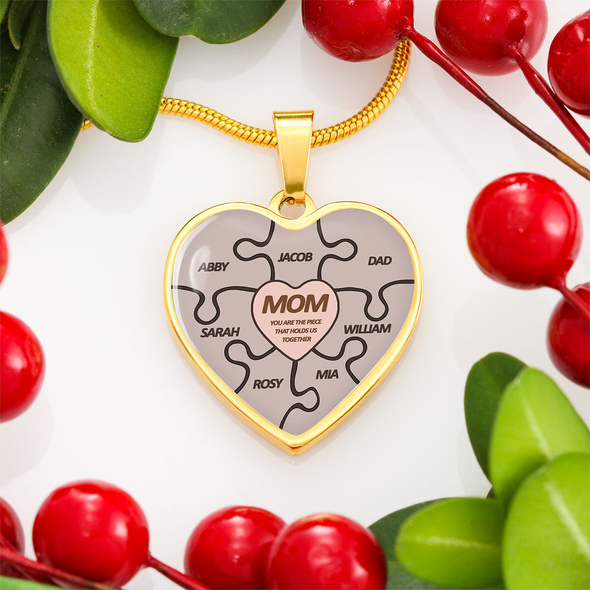 Mom You Are The Piece That Holds Us Together Necklace