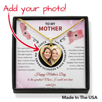 Thumbnail for Long Distance Mother's Day Gift - Personalized Heart Pendant